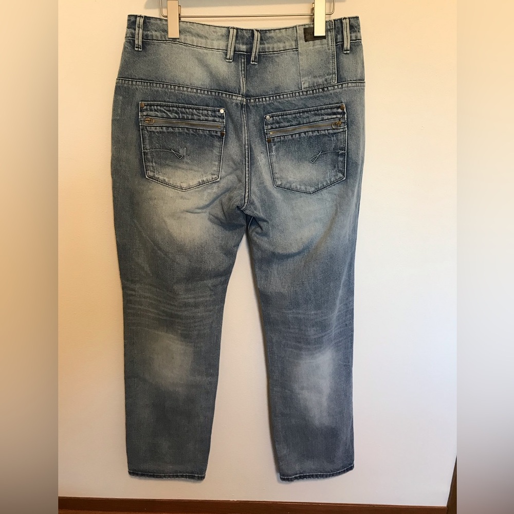 Flamingo Factory Distressed Zip Pocket Jeans